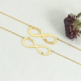 Personalized Infinity Pendant Necklace Stainless Steel Choker