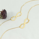 Personalized Infinity Pendant Necklace Stainless Steel Choker