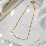 18K Plated Cubic Zirconia Anklet Chain