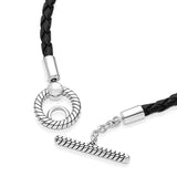 T Clasp Leather Bracelet for Women