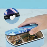 Travel Jewelry Box PU Leather Earrings Ring Necklace Mini Jewelry Storage Box