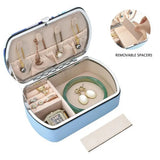 Travel Jewelry Box PU Leather Earrings Ring Necklace Mini Jewelry Storage Box