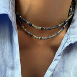 Natural Stone Beaded Necklace High Charm Collier Birthday Gift