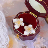 Delicate Flower Stud Earrings for Women Wedding Jewelry