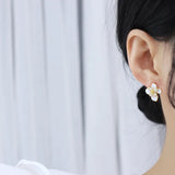 Delicate Flower Stud Earrings for Women Wedding Jewelry