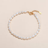 Freshwater Pearl Bracelet 925 Sterling Silver 18K Plated Women Gift