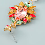 Multicolor Rhinestone Pearl Dangle Earrings for Women