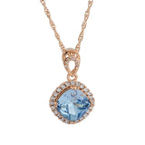 Square Crystal Pendant Necklace for Women