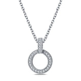 925 Silver Necklace Romantic Ring Pendant