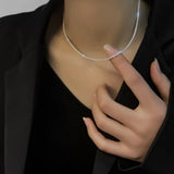 Sparkling Choker Necklace Clavicle Chain Party Wedding Jewelry Gift