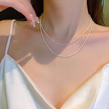 Sparkling Choker Necklace Clavicle Chain Party Wedding Jewelry Gift