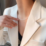 Sparkling Choker Necklace Clavicle Chain Party Wedding Jewelry Gift