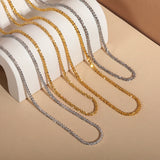 Sparkling Stainless Steel Choker Necklace for Women Party Wedding Gift