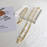 18k Plated Women's Jewelry Set Stainless Steel Chain Bracelets Choker
