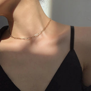 18k Plated Women's Jewelry Set Stainless Steel Chain Bracelets Choker