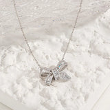 Zircon Bowknot Pendant Necklaces for Women Choker Necklace