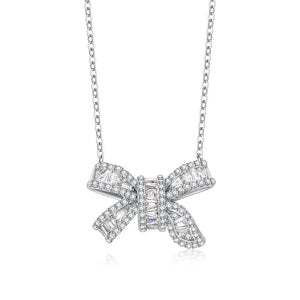Zircon Bowknot Pendant Necklaces for Women Choker Necklace