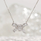 Zircon Bowknot Pendant Necklaces for Women Choker Necklace
