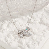 Zircon Bowknot Pendant Necklaces for Women Choker Necklace
