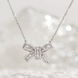 Zircon Bowknot Pendant Necklaces for Women Choker Necklace