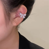 Zircon Crystal Bow Ear Bone Clip Ear Cuff