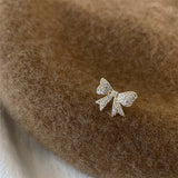 Zircon Crystal Bow Ear Bone Clip Ear Cuff