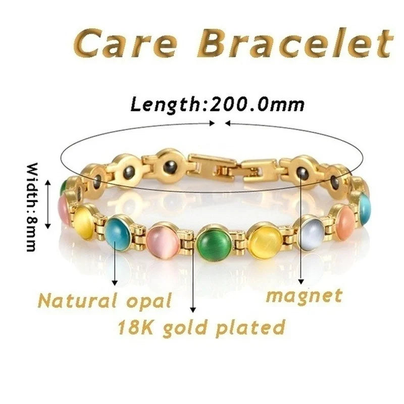 Colorful Stone Bracelet Magnetic Jewelry for Better Sleep Health