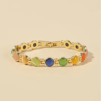 Colorful Stone Bracelet Magnetic Jewelry for Better Sleep Health