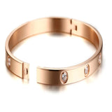 Stainless Steel Rhinestone Bracelet for Women and Men