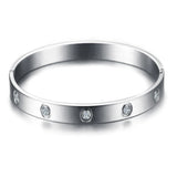 Stainless Steel Rhinestone Bracelet for Women and Men