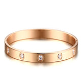 Stainless Steel Rhinestone Bracelet for Women and Men