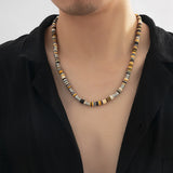 Ethnic Soft Clay Beads Necklace Men Summer Bohemia Surfer Necklace