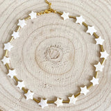 Shell Star Necklace Copper Alloy Tube Spacer Choker