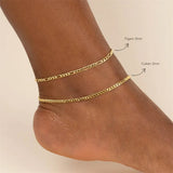 Cuban Link Chain Anklet Women 3mm Width Jewelry Gift