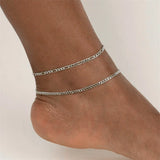 Cuban Link Chain Anklet Women 3mm Width Jewelry Gift