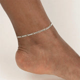 Cuban Link Chain Anklet Women 3mm Width Jewelry Gift
