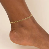 Cuban Link Chain Anklet Women 3mm Width Jewelry Gift