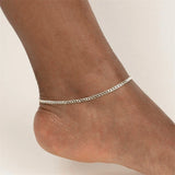Cuban Link Chain Anklet Women 3mm Width Jewelry Gift