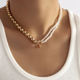 French Baroque Pearl Necklace Multilayer Choker Women Jewelry Bijoux Femme