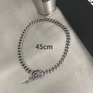 Vintage Zinc Alloy Cuba Chain Necklace for Men