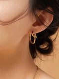 Vintage Knot Circle Earrings Unique Punk Jewelry