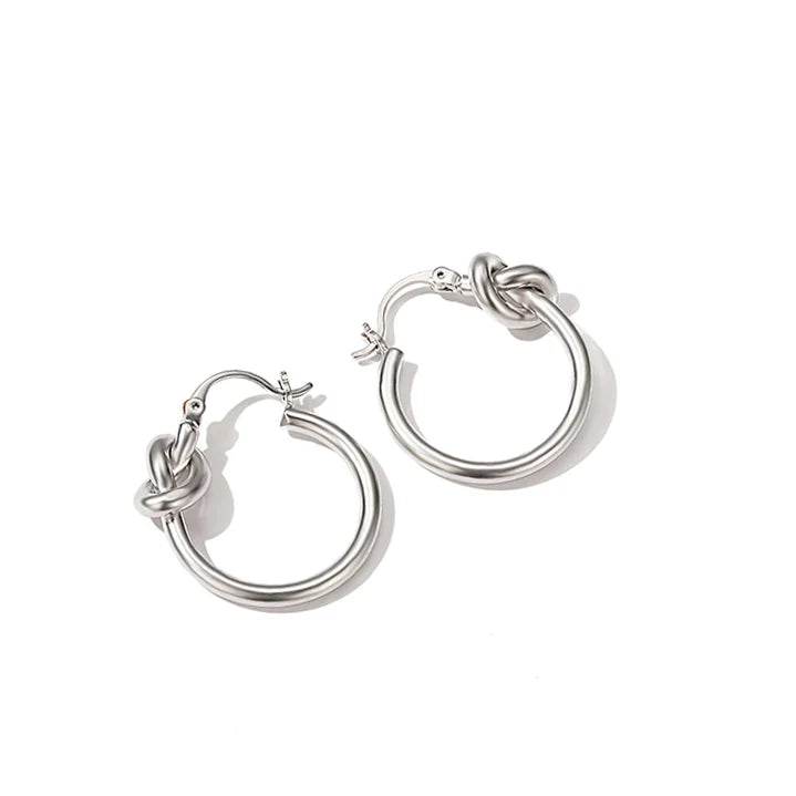 Vintage Knot Circle Earrings Unique Punk Jewelry
