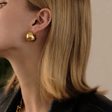 Metal Hoop Earring Round Shape Statement Earrings Accessories Brincos Gift