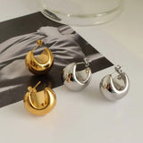 Metal Hoop Earring Round Shape Statement Earrings Accessories Brincos Gift