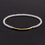 Long Tube Anklet for Women, Multicolor Crystal