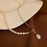 Pearl Bead Letter Necklace Party Jewelry Choker