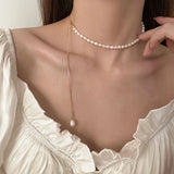 Pearl Bead Letter Necklace Party Jewelry Choker