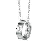 Stainless Steel His Always Her Forever Necklace Set