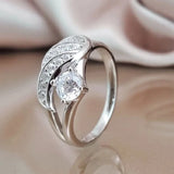 Crystal Zircon Engagement Rings for Women Wedding Jewelry