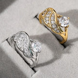 Crystal Zircon Engagement Rings for Women Wedding Jewelry